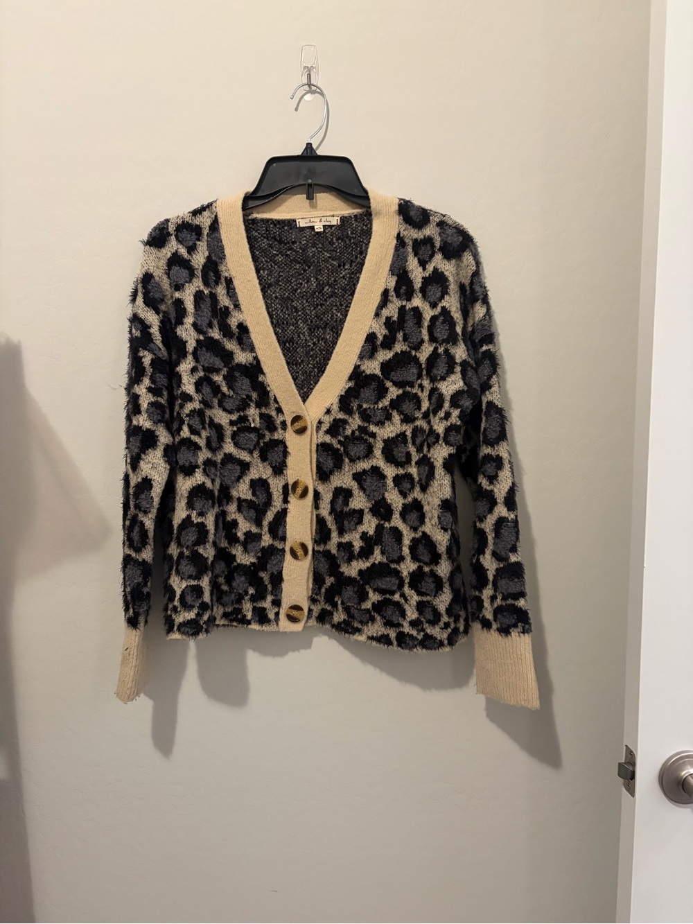 Willow and Clay Eyelash Cheetah Print Cardigan